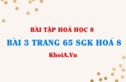 Bài 3 trang 65 SGK Hóa 8: Mol, Khối lượng mol, Thể tích mol
